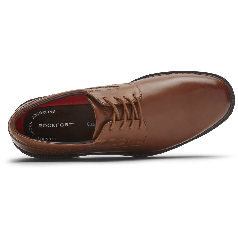 Rockport Singapore Mens Oxfords - Parsons Plain Toe Brown - LQ8270341